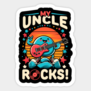 My Uncle Rocks  - Guitar Rock and Roll Funny Sticker